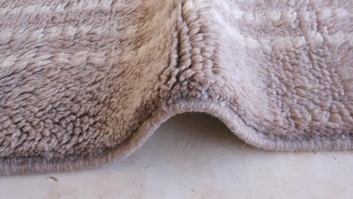 BERBERTEPPICH aus Marokko aus reiner Wolle grau - Grau, Naturmaterialien (216/309cm) - AFK Living