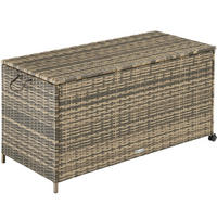 AUFLAGENBOX Kuusamo,117 x 54 x 64 cm,natur - Naturfarben, Kunststoff (54.5/63/117cm) - tectake
