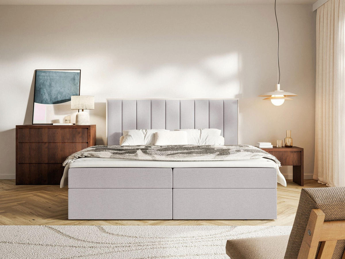 BOXBETT Togents Grau Chenille hydrophob 140x200 cm - Grau, Textil (140/200cm) - Selsey
