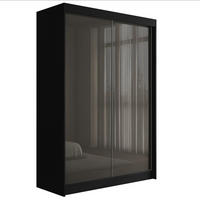 KLEIDERSCHRANK PEKA - 120 cm - Schwarz|Grau - Schwarz/Grau, Holzwerkstoff (120/215/61cm) - ALTDECOR