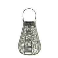 LATERNE Sokke grau 21/21/41 cm Kunstoff - Grau, Kunststoff (21/41/21cm) - Mondex