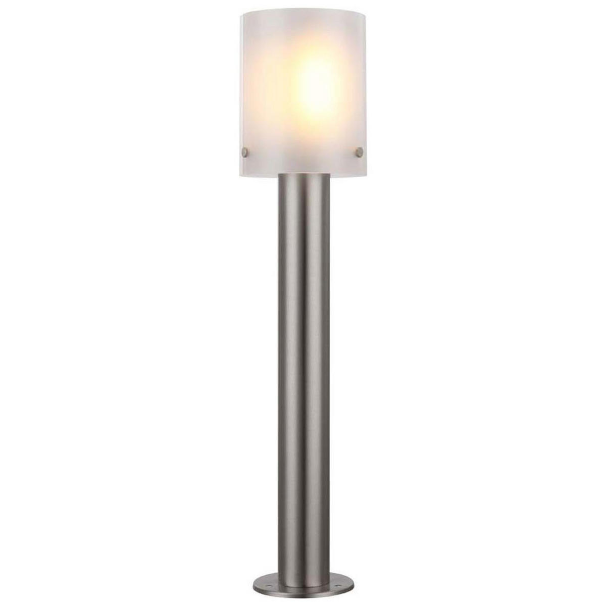 LED AUSSENLEUCHTE Edelstahl Silber - Silberfarben, Metall (12/12/55cm) - Globo Lighting