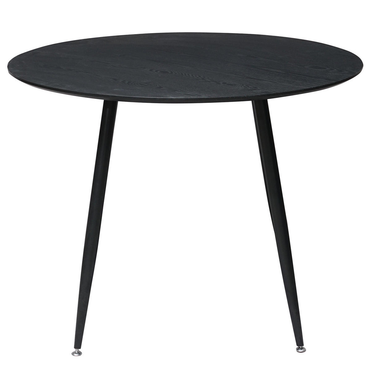 ESSTISCH - Eiche - Eichefarben/Schwarz, Holzwerkstoff/Metall (100/100/75cm) - home24