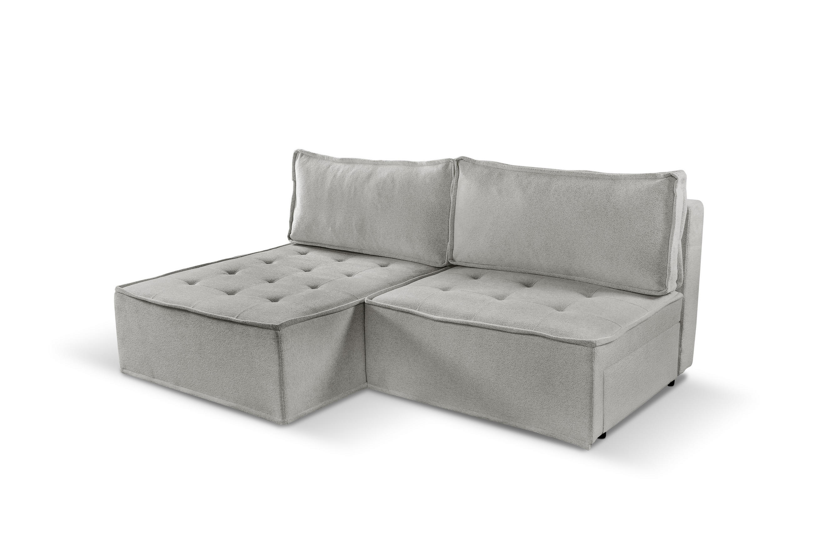 ECKSOFA Bohoo Mini Modernes Mit Schlaffunktion Dunkelbeige Links - Cappuccino, Holz (140/200cm) - Kaiser Möbel