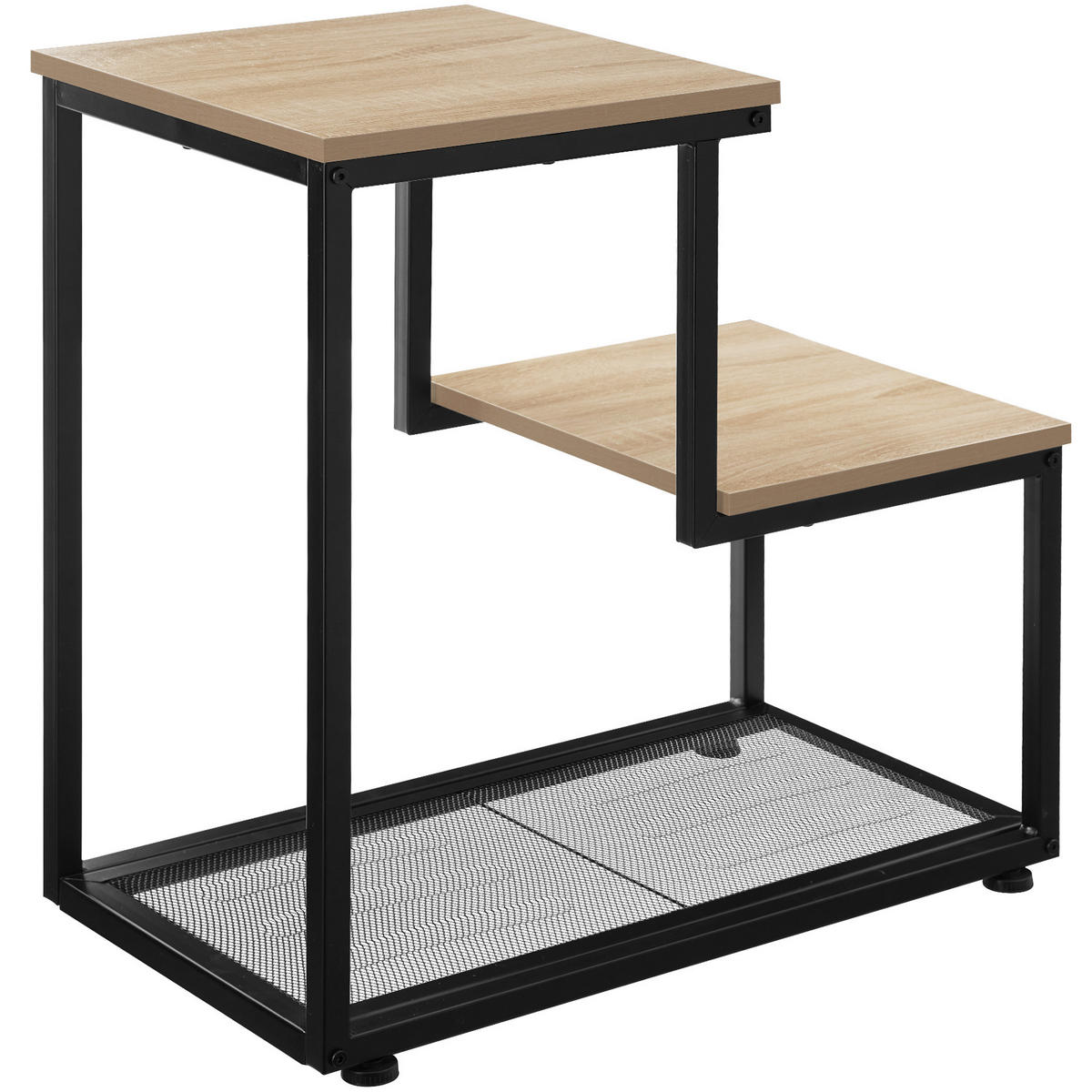 BEISTELLTISCH Halifax,60,5 x 35,5 x 60,5 cm,Industrial Holz hell, Eiche Sonoma - Naturfarben, Holz (60.5/35.5/60.5cm) - tectake