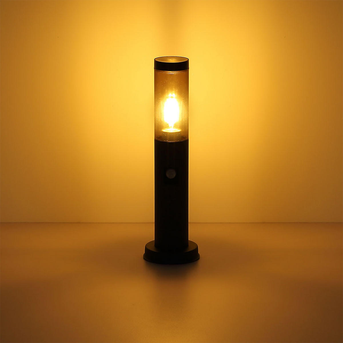 LED AUSSENLEUCHTE Edelstahl Anthrazit - Anthrazit, Metall (12.7/12.7/45cm) - Globo Lighting