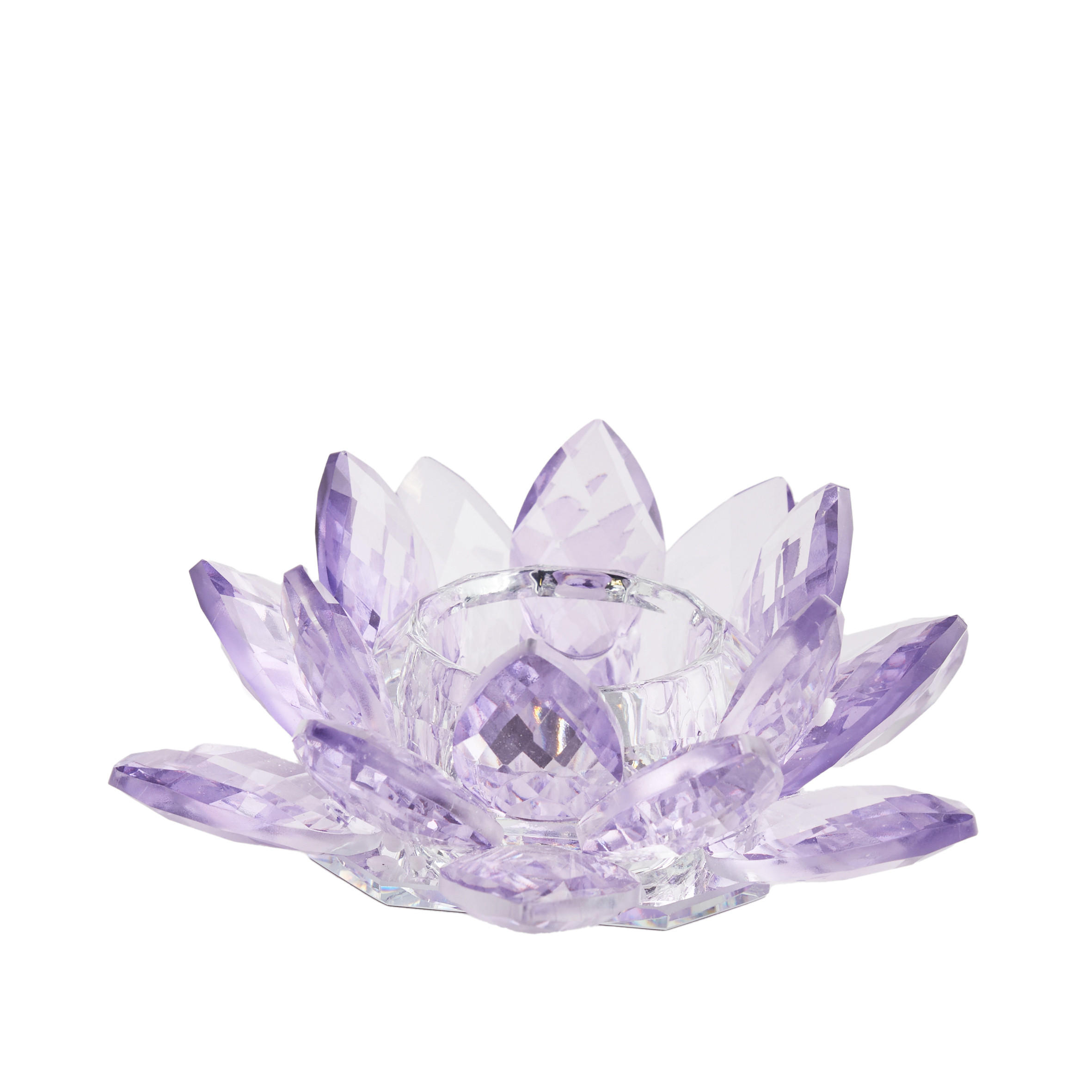 KERZENSTÄNDER Cristal shine - Violett, Glas (14/5/14cm) - home&you