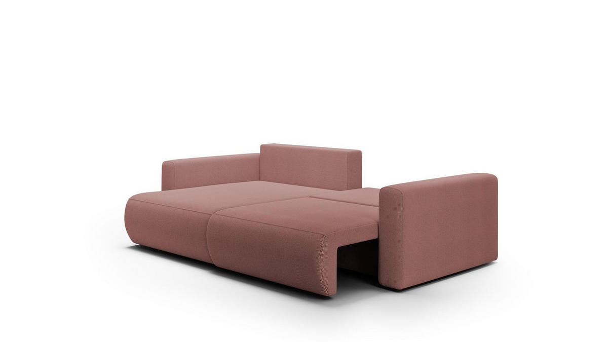 ECKSOFA Chaira Mit Schlaffunktion - Rosa, Holzwerkstoff/Textil (240/149cm) - Fun Möbel