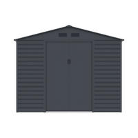 SCHREBERGARTENHAUS - 267 cm x 309 cm - metall - anthrazitgrau Adelmo - Anthrazit, Metall (267/221/309cm) - Vente-Unique