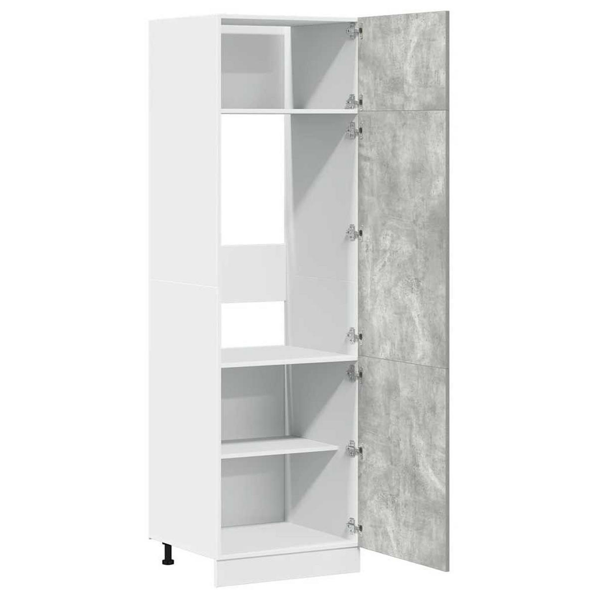 KÜHLUMBAUSCHRANK Lyon Betongrau 60/57/207 Cm Holzwerkstoff - Grau, Holzwerkstoff (57/207/60cm) - vidaXL
