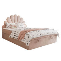 KONTINENTALBETT ASHLEY II mit Federkernmatratze 120x200 cm, Stoff: Magic Velvet 2253, Topper: nein - Rosa, Textil - Lookway