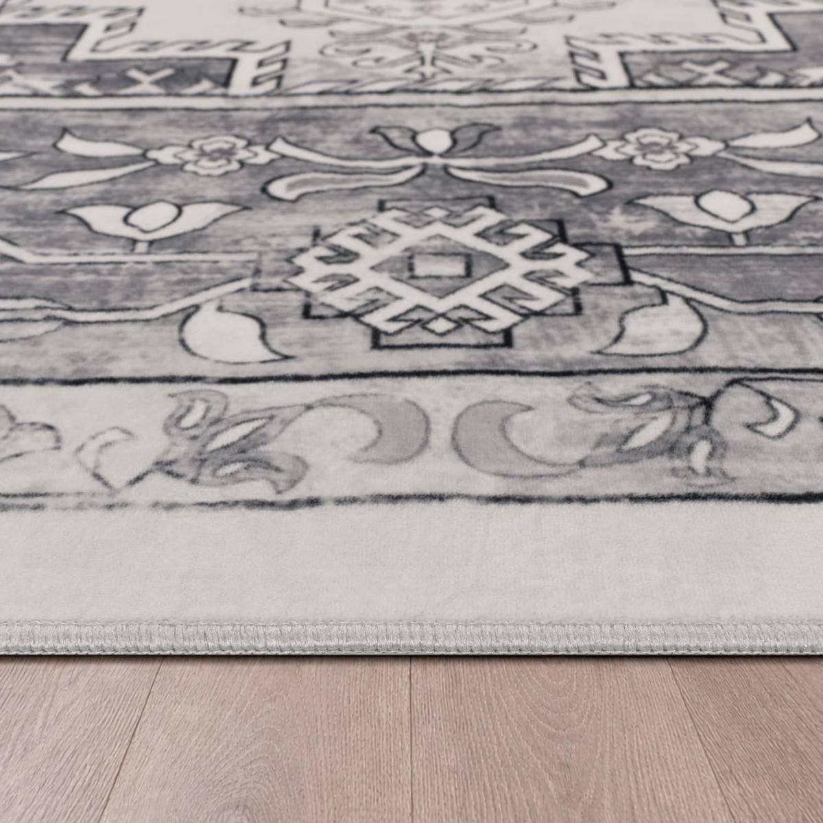 KURZFLOR-TEPPICH SEMER 426 GRAU 240X340 - Grau, Kunststoff (240/340cm) - Paco Home