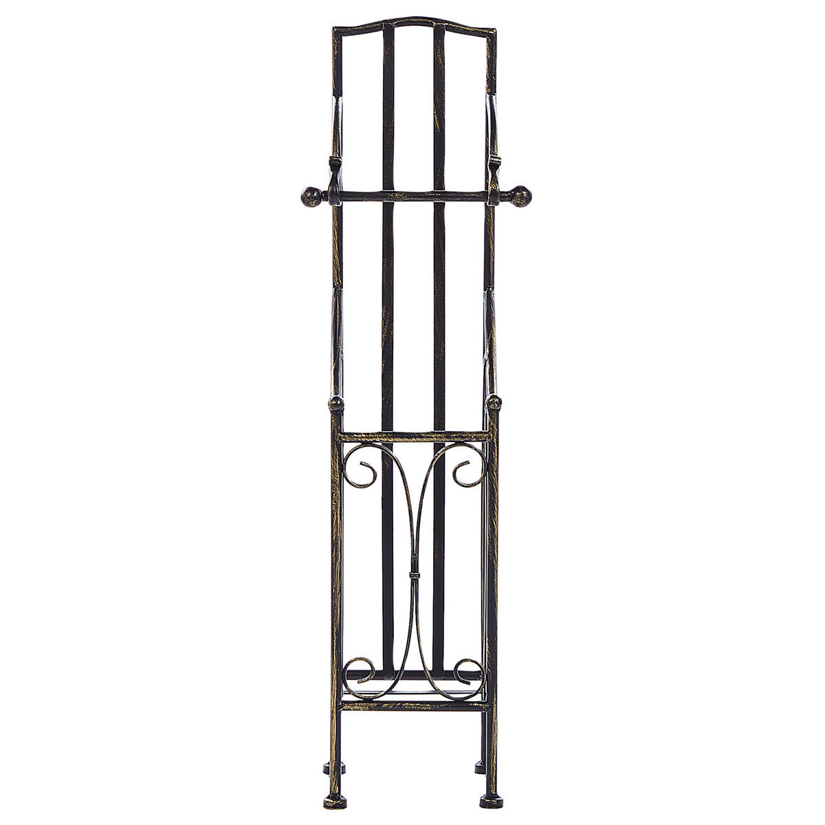 TOILETTENPAPIERSTÄNDER Metall Antik Optik schwarz Brisa - Schwarz, Metall (18/68/15cm) - Beliani