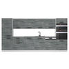 KÜCHENZEILE Naomi 360 cm, ohne Arbeitsplatten, Glamour Wood - Grau, Holz (360/204/60cm) - B BELINI GROUP