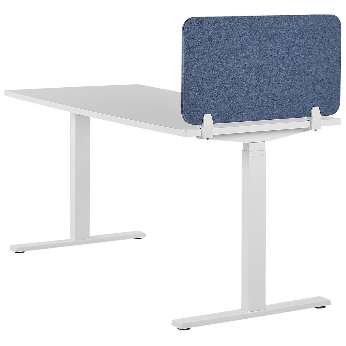 SCHREIBTISCHTRENNWAND 80 x 40 cm Blau Wally - Blau, Textil (80/40/2cm) - Beliani
