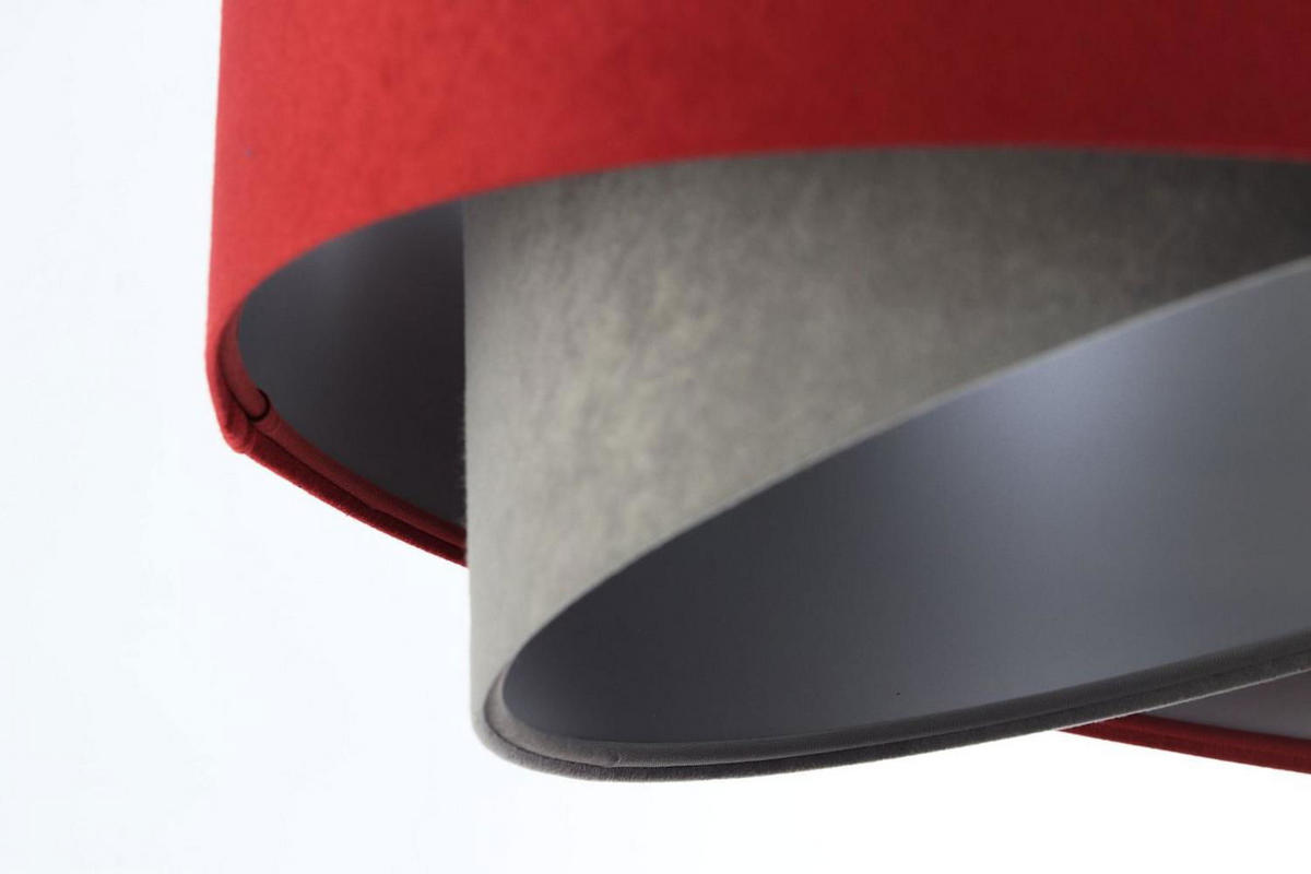HÄNGELEUCHTE Grau 50/23 cm - Rot, Kunststoff (50/1.3/23cm) - ONZENO