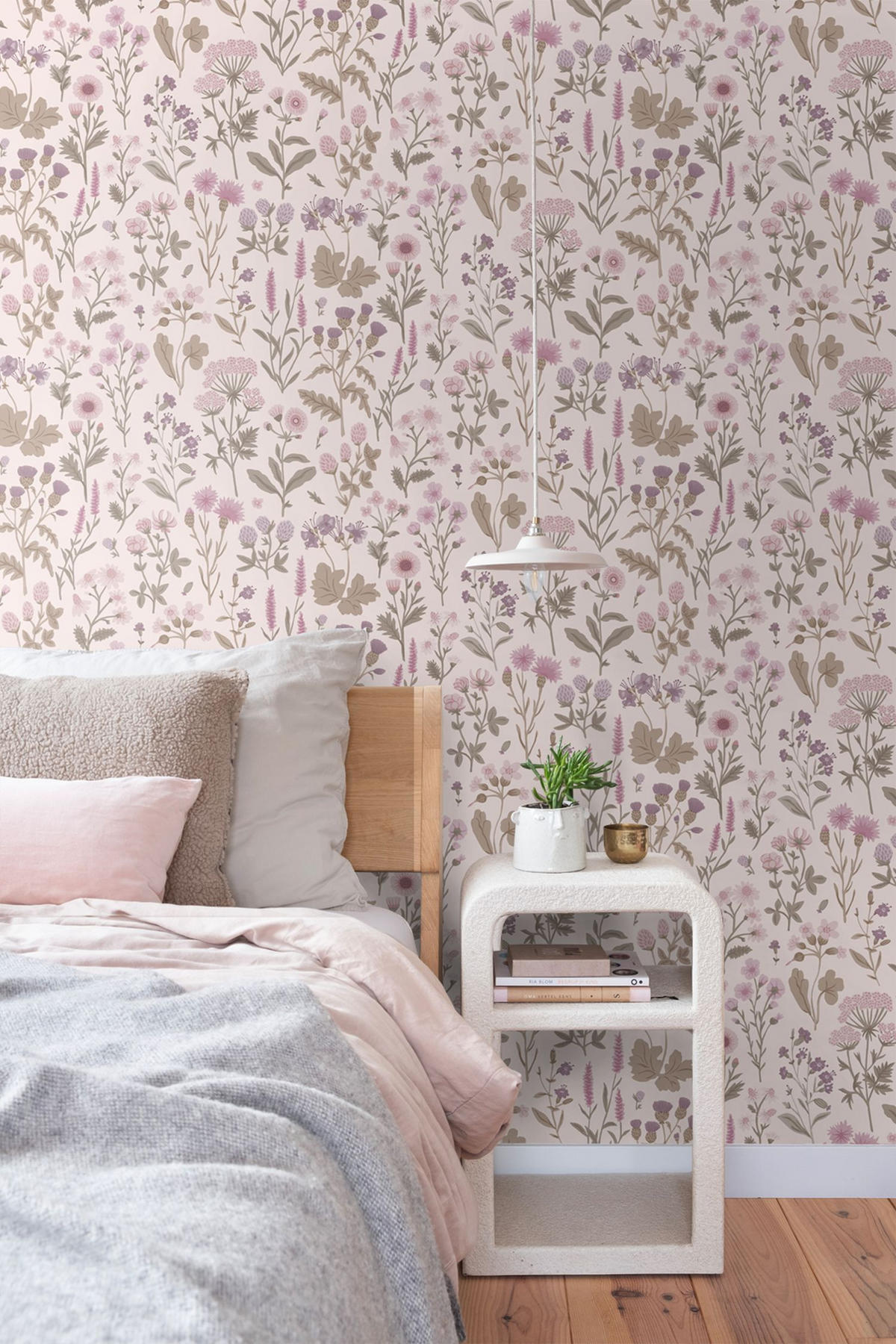 TAPETE Feldblumen 50 x 900 cm - Lila, Papier (50/900cm) - Sanders & Sanders