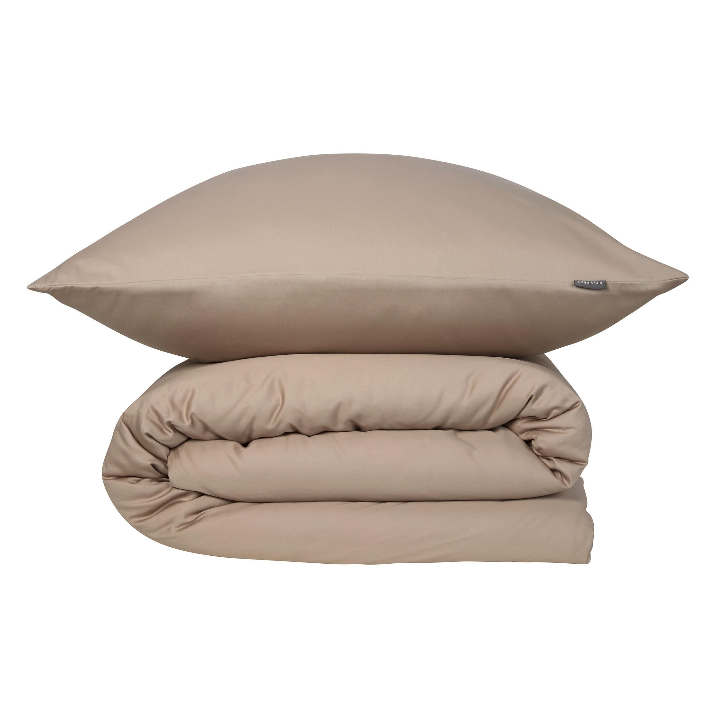 BETTWÄSCHESET Ella - Baumwollsatin - 2-teilig - 135 x 200 cm - Cappuccino - Cappuccino, Textil (135/200cm) - SCHIESSER