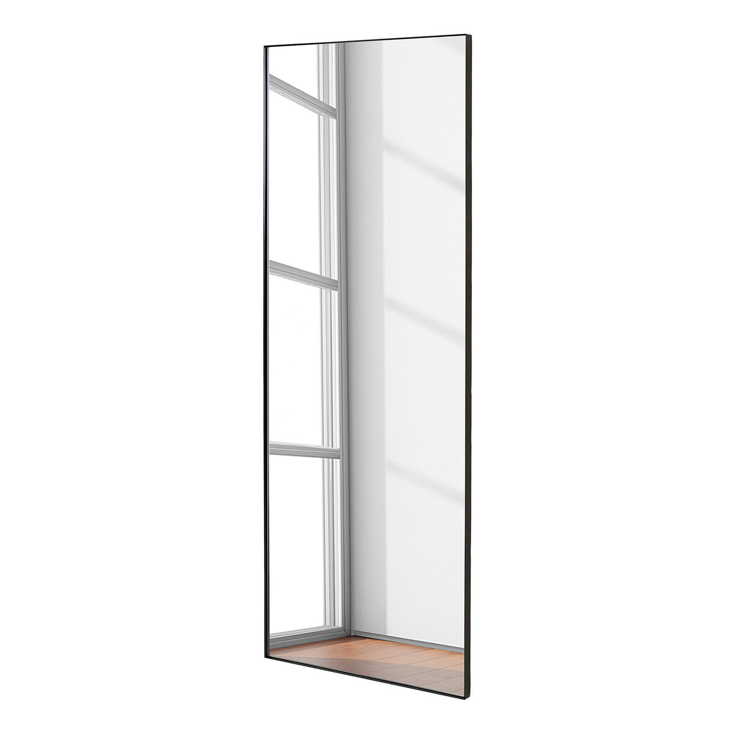 SPIEGEL - Schwarz - Schwarz, Holzwerkstoff/Metall (60/160/3cm) - home24