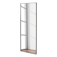 SPIEGEL - Schwarz - Schwarz, Holzwerkstoff/Metall (60/160/3cm) - home24