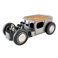 COUCHTISCH HOT ROD Mango Natur 165 cm - Silberfarben/Grau, Holz/Metall (73/165/56cm) - riess-ambiente