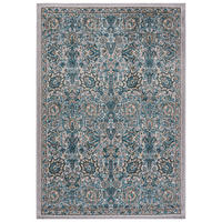 KOBEREC modrý béžový krémový - 250 x 350 cm - modrá/krémová, textil (250/350cm) - Mazovia