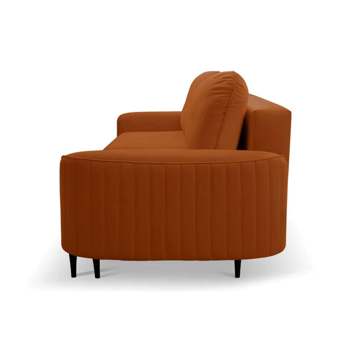 SCHLAFSOFA ANES, Sofa mit Schlaffunktion und Bettkasten, Farbe: Orange, Velourstoff - Orange, Textil (244/92/102cm) - Sepro Meble