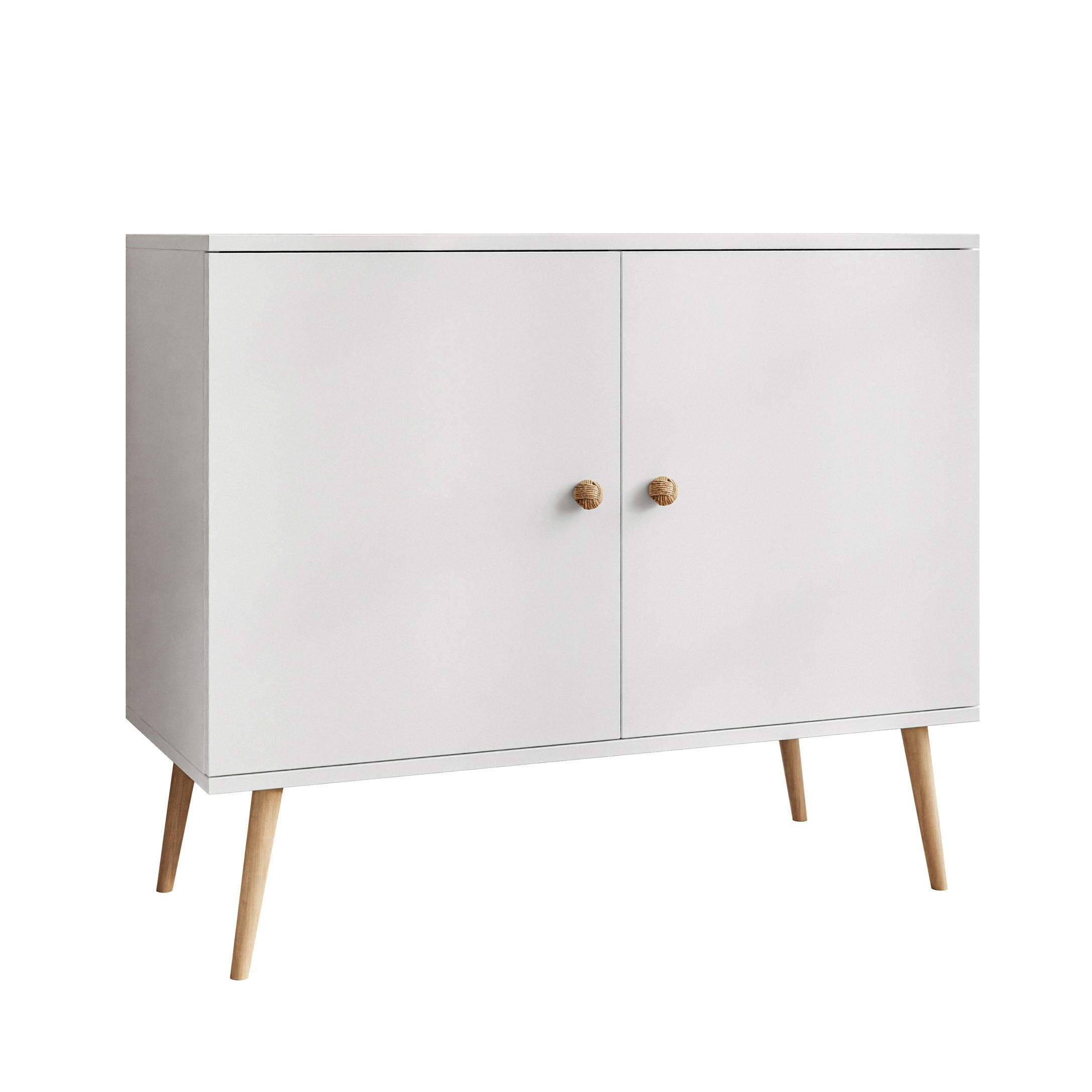 KOMMODE Zweitürige HARMONY Weiß - Weiß, Holzwerkstoff (100/85/42cm) - Lookway