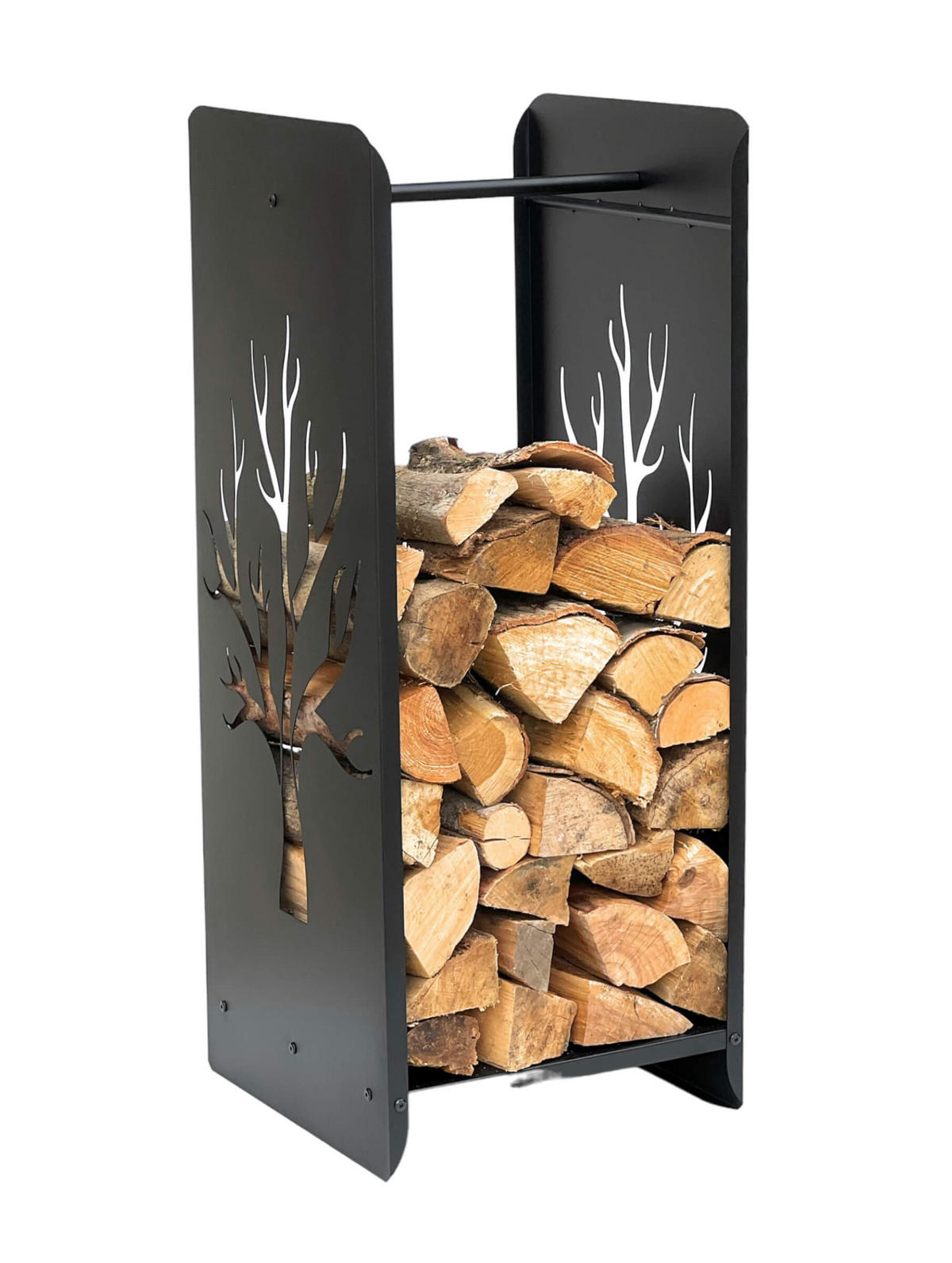 KAMINHOLZREGAL Metall Schwarz 100 cm 10-1470 - Schwarz, Metall (40/100/40cm) - DanDiBo