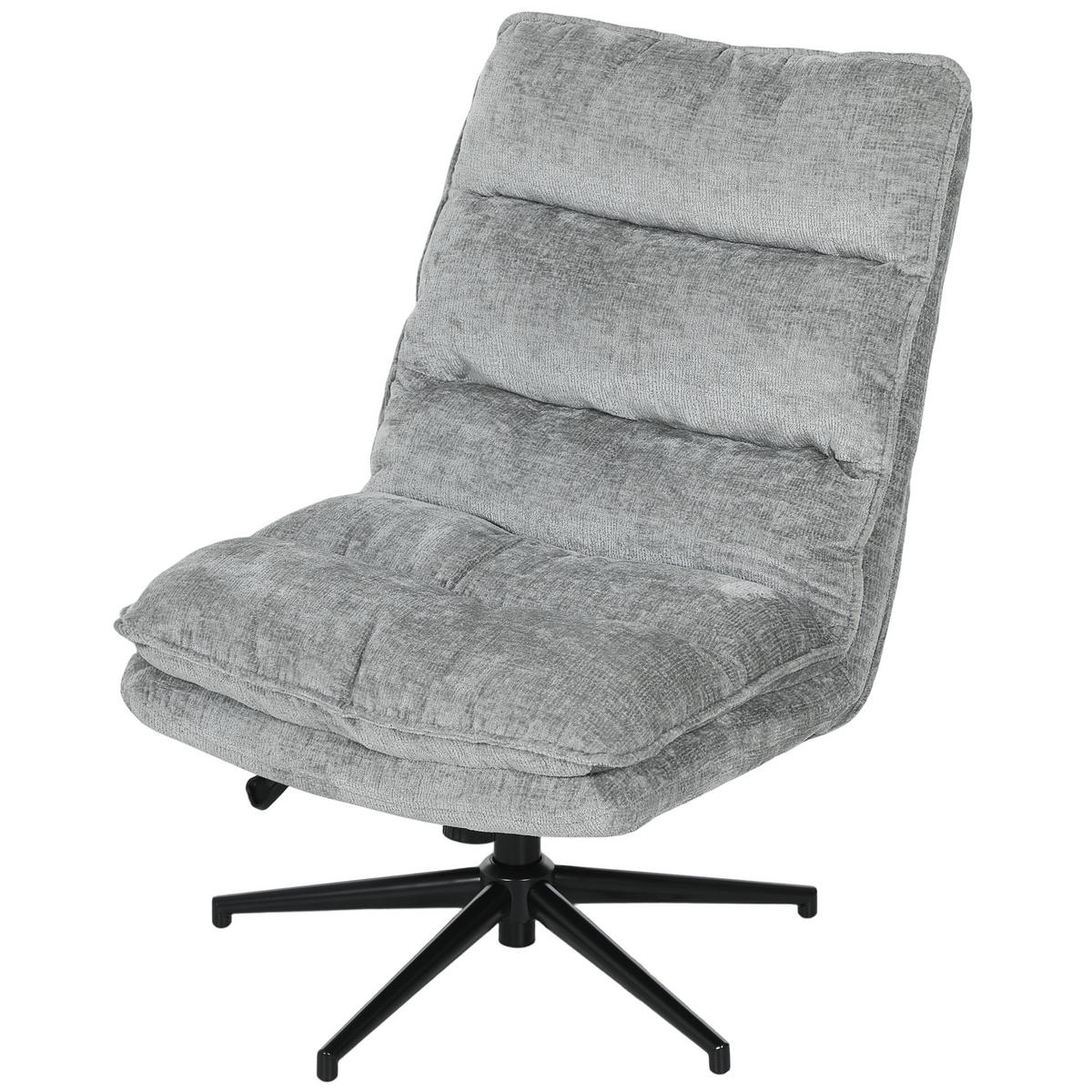 DREHSTUHL DE-05052 Drehbar, höhenverstellbar & gepolstert Grau - Grau, Metall (63.5/102/81cm) - ComfortXL