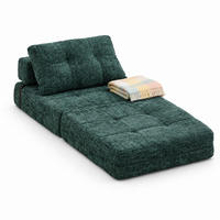 SCHLAFSESSEL Smaragdgrün mit Kissen, Chenille - Grün, Textil/Metall (79/57/79cm) - CHICFURN