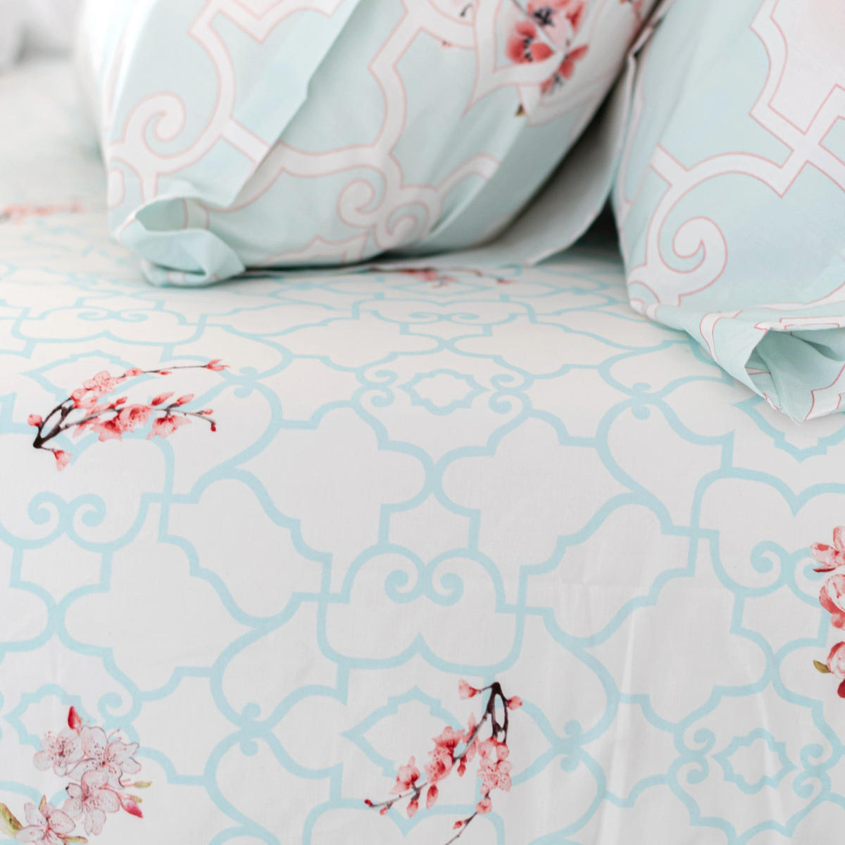 SPANNBETTLAKEN Sakura 105x200x32 cm (Bett 105) - Multicolor, Textil (105/200cm) - Happy Friday