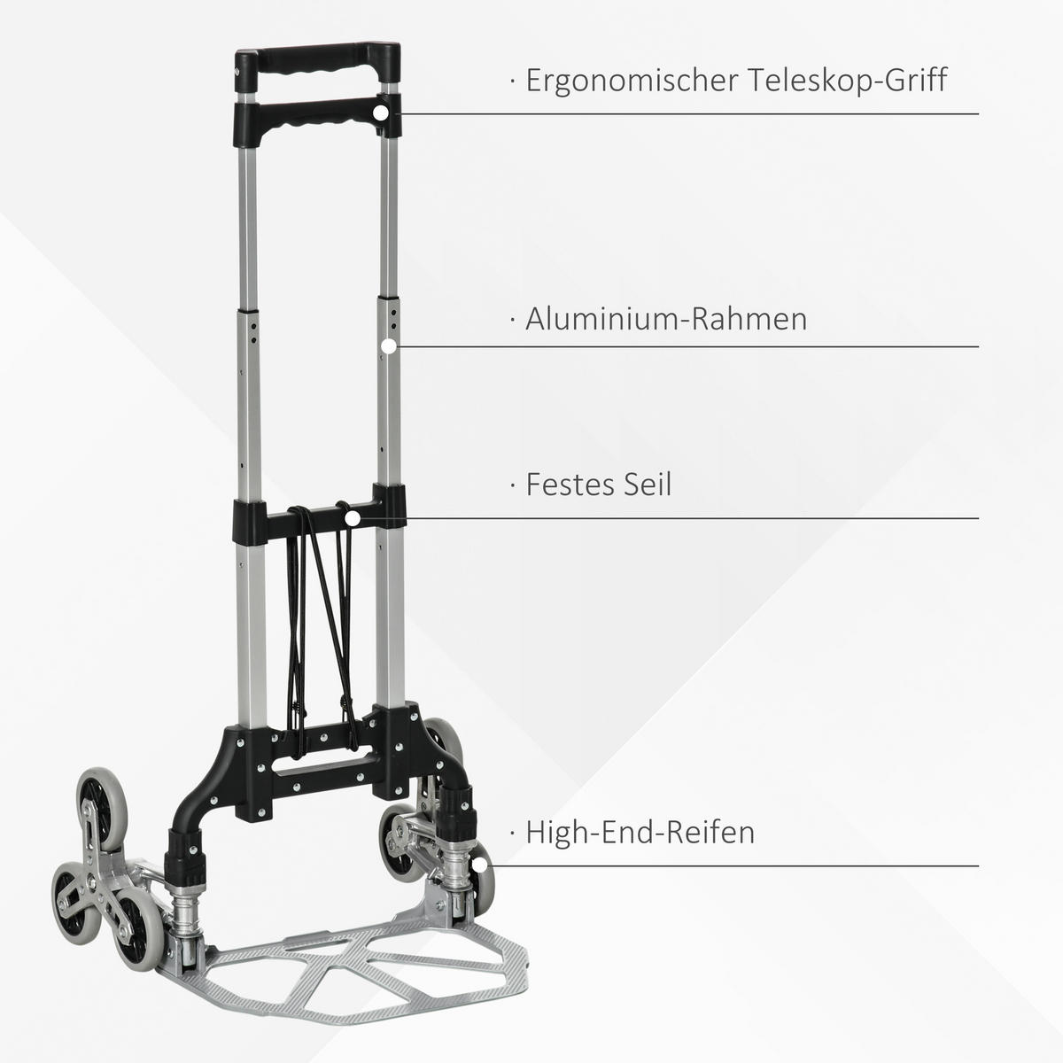 KLAPPBARER Treppensteiger, Silber - Multicolor, Metall (47/100/47cm) - DURHAND