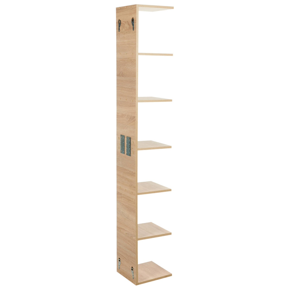 WANDREGAL 190 cm Hellbraun Eston - Braun, Holzwerkstoff (30/190/28cm) - Beliani