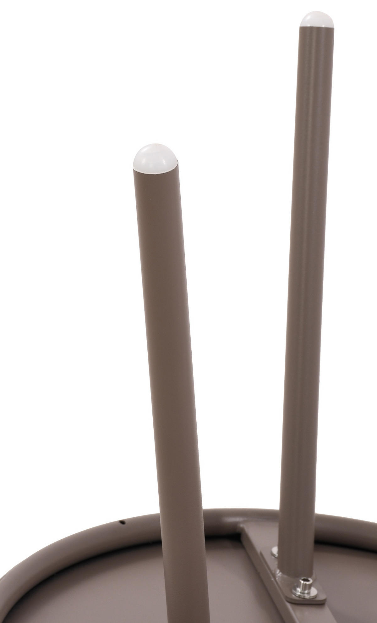 COUCHTISCH rund 50 cm Kunststoff taupe - Taupe, Kunststoff/Metall (50/50/40cm) - CLP