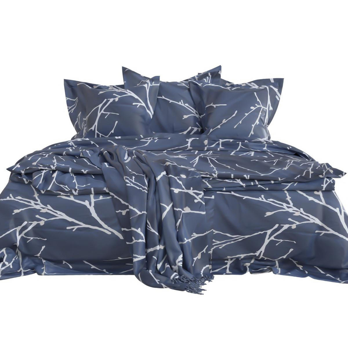 BETTWÄSCHE (Blau-Weiß) - Blau, Kunststoff (135/200cm) - Intirilife