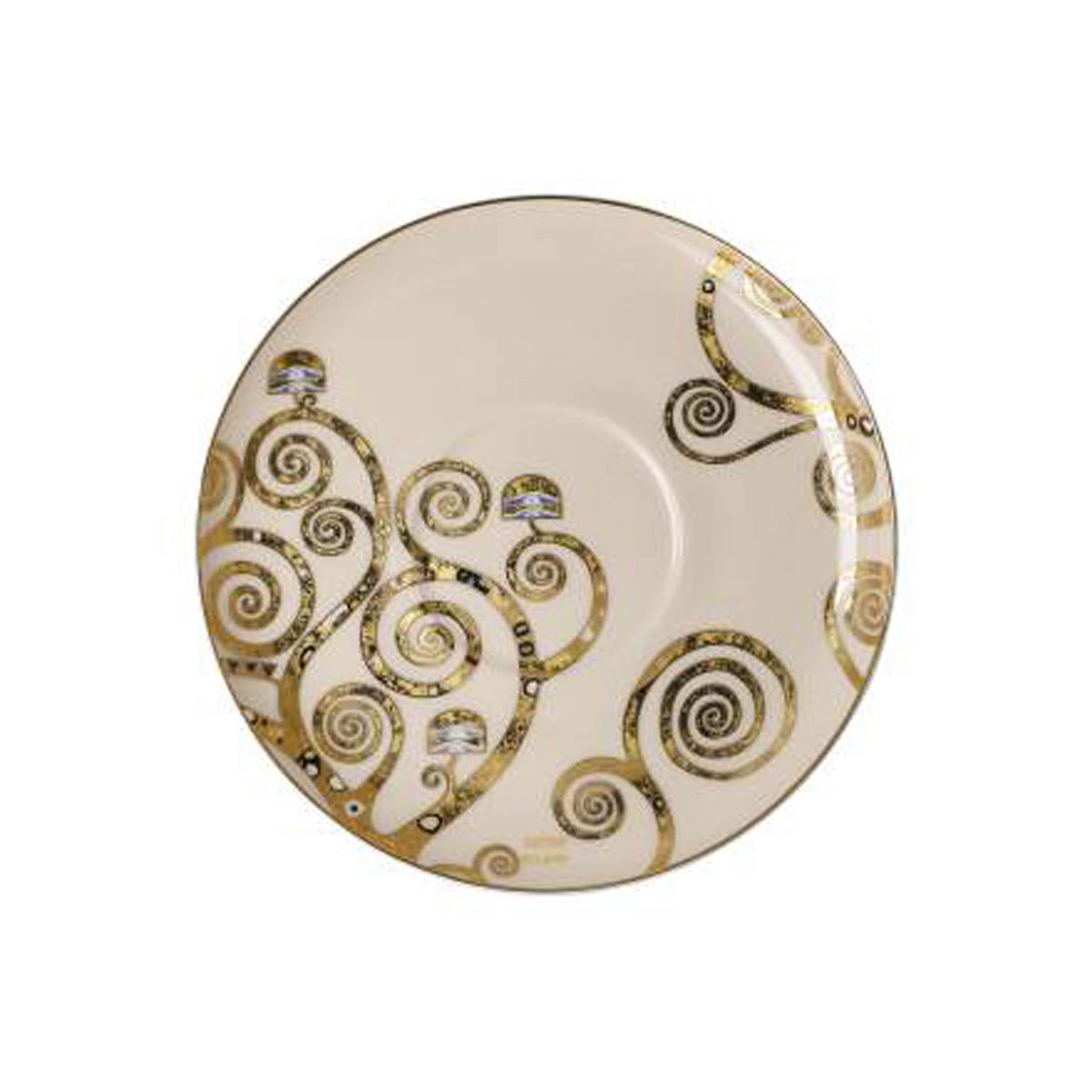 MILCHKAFFEETASSE Gustav Klimt - Der Kuss, Fine Bone China - Multicolor, Keramik (0.35L) - Goebel