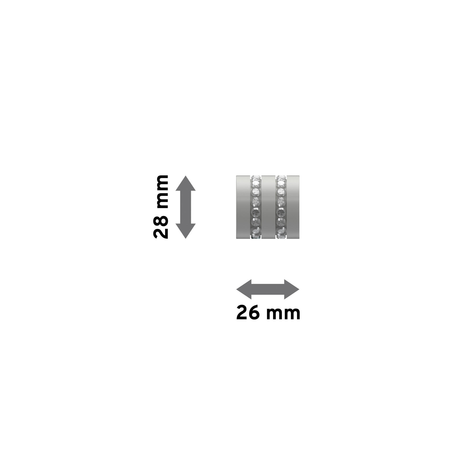 ENDSTÜCKE FÜR GARDINENSTANGEN 20 mm Ø, Estana Weiß, Packung 2 Stück - Weiß, Metall (2.6/2.8/2.8cm) - INTERDECO