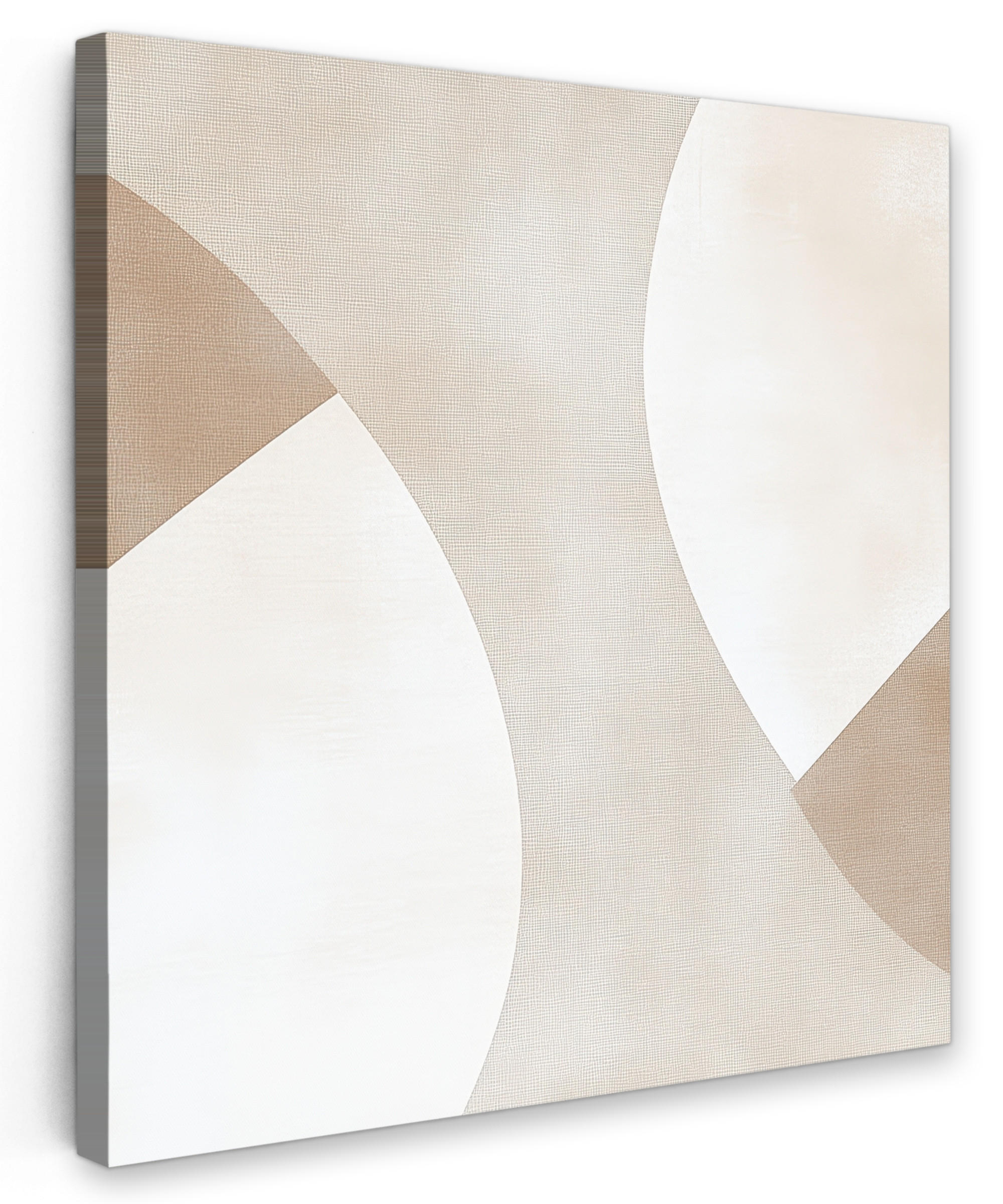 LEINWANDBILD Braun - Japandi - Abstrakt 90x90 cm - Sandfarben, Textil (90/90cm) - MuchoWow