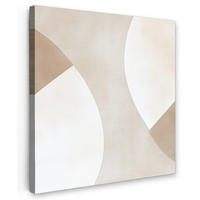 LEINWANDBILD Braun - Japandi - Abstrakt 90x90 cm - Sandfarben, Textil (90/90cm) - MuchoWow