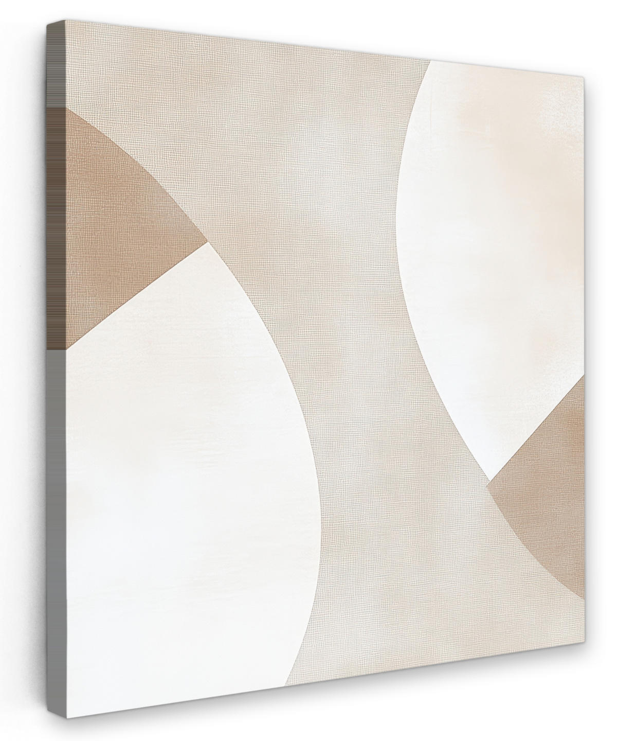 LEINWANDBILD Braun - Japandi - Abstrakt 90x90 cm - Sandfarben, Textil (90/90cm) - MuchoWow