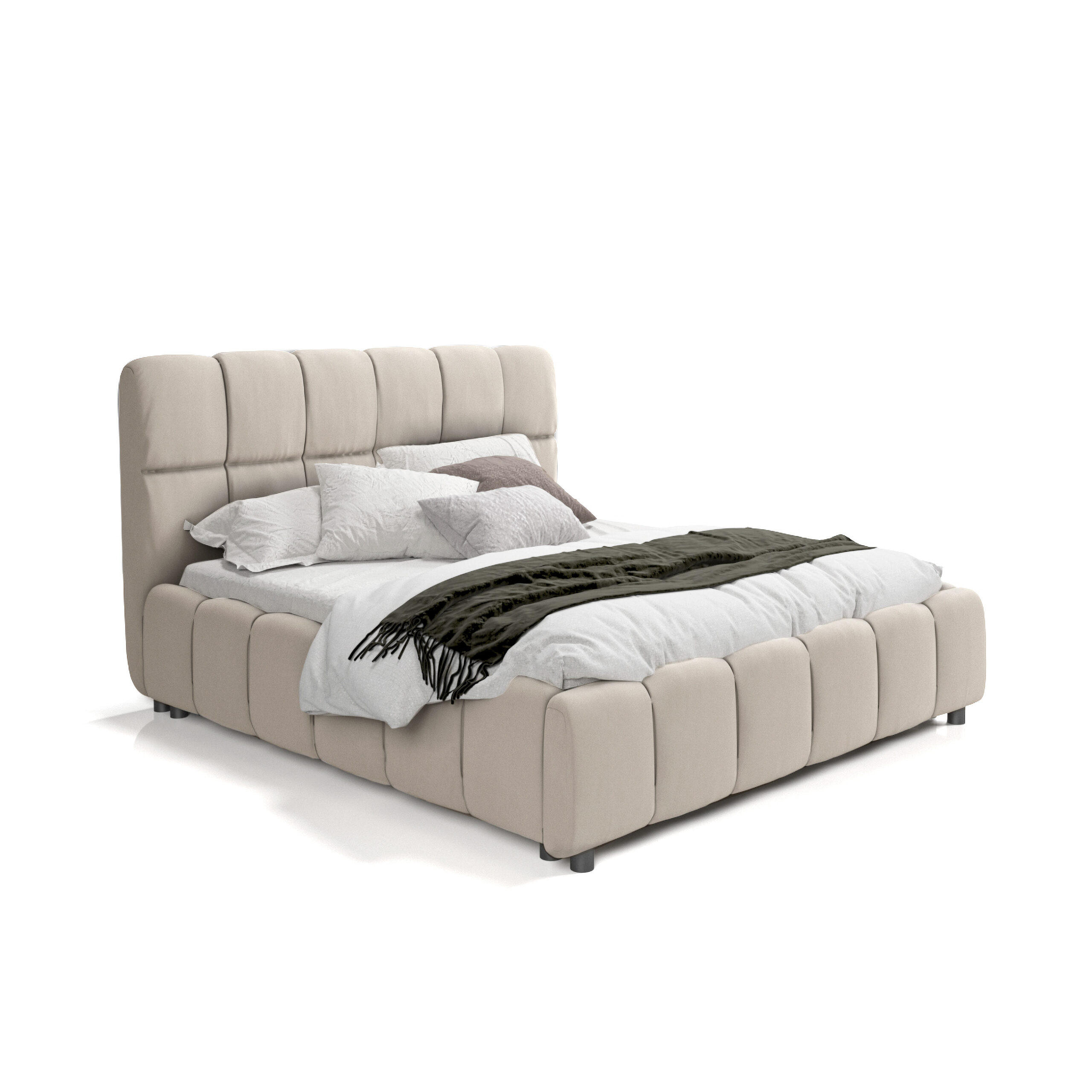 POLSTERBETT Egeris 140x200 cm, Beige - Beige, Textil (140/200cm) - Fedve