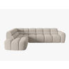 ECKSOFA links Lisa aus strukturiertem Stoff sand 5 Sitzplätze - Sandfarben, Textil (234/293cm) - Micadoni