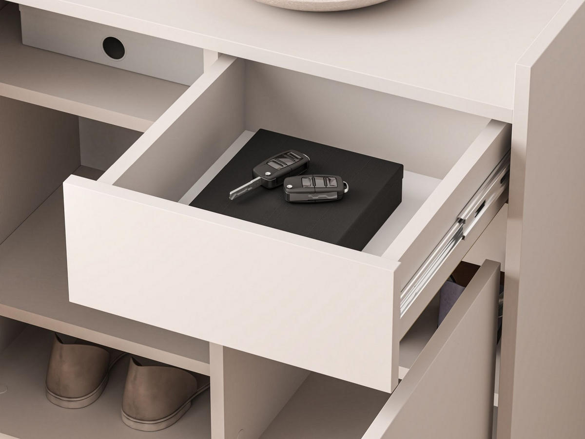SCHUHSCHRANK Dioce Kaschmirgrau mit Schublade 70 cm - Taupe, Holz/Holzwerkstoff (69.8/95/33.3cm) - Selsey