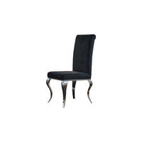 ESSZIMMERSTUHL LEIA Schwarz Velvet - Schwarz, Textil (44/101/64cm) - KAWOLA