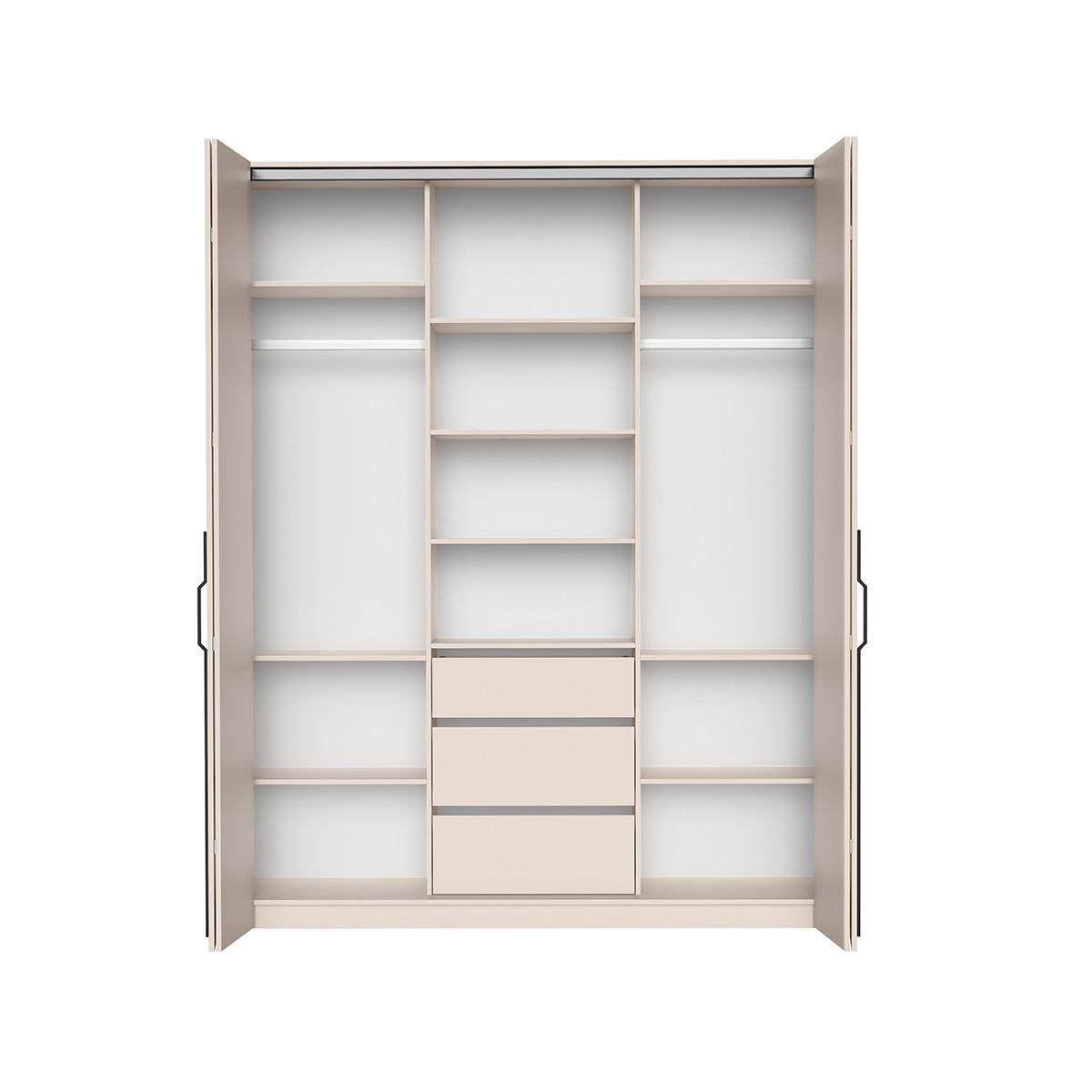 DREHTÜRENSCHRANK ANCONA 200/240/58cm 4-türig Kaschmir - Kaschmir, Holzwerkstoff (200/240/58cm) - MASSENO