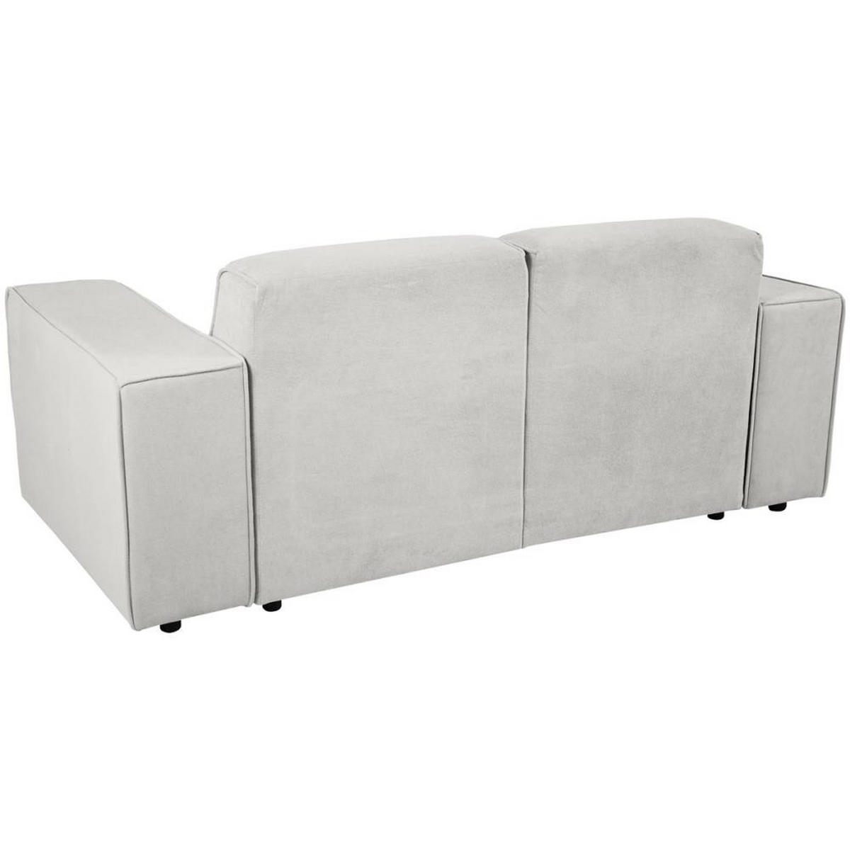 2-SITZER SOFA Pedro ohne Schlaffunktion hellbeige - Creme/Schwarz, Textil (185/75/88cm) - Beautysofa
