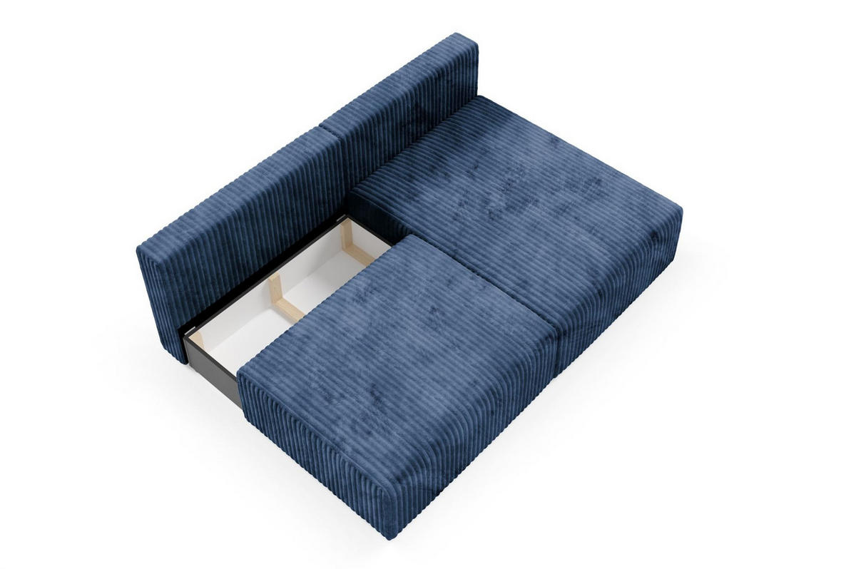 ECKSOFA Natalia Xs - Dunkelblau, Holzwerkstoff/Textil (210/149cm) - Fun Möbel