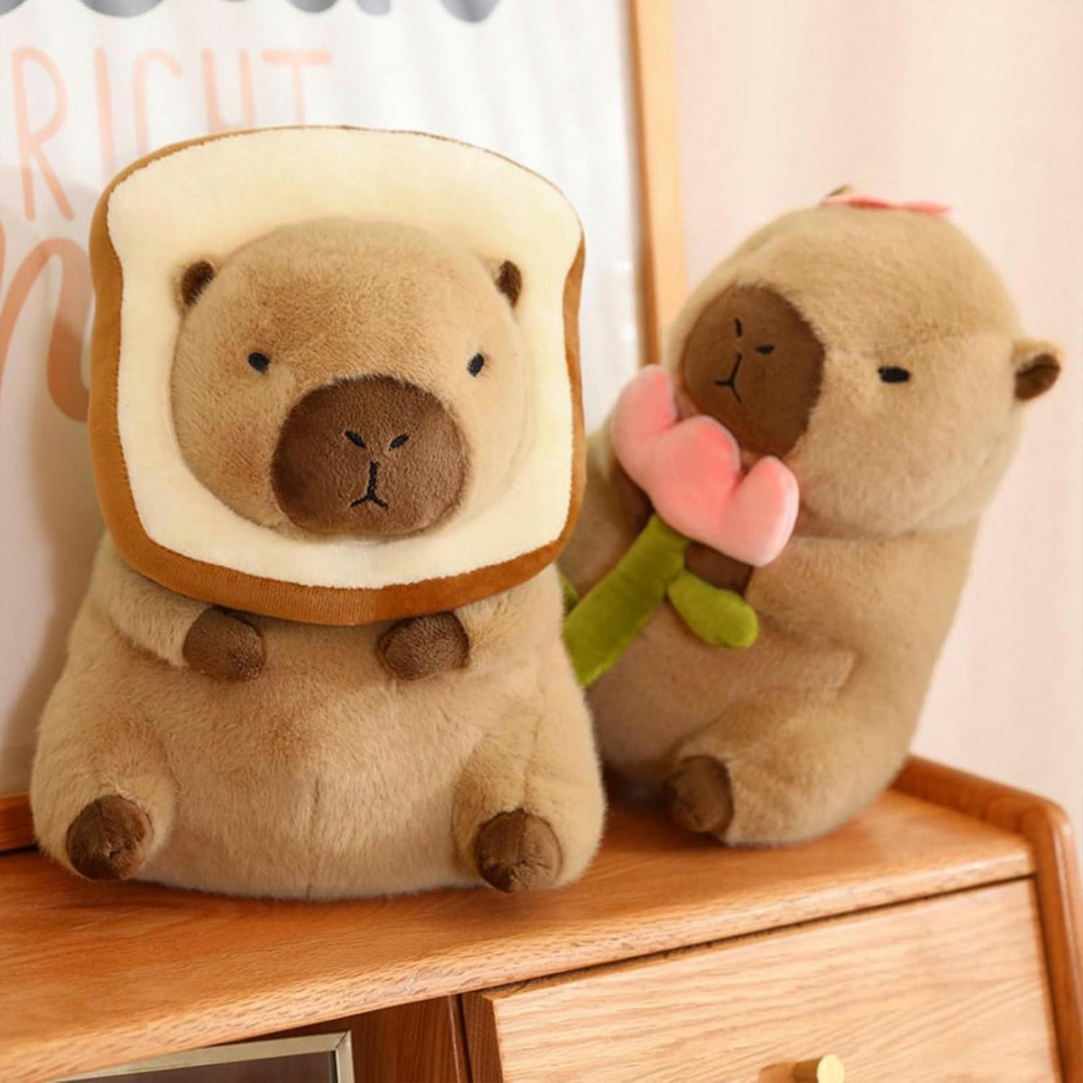 PLÜSCHTIER Capybara Brot 35 cm - Braun, Textil (31/35cm)