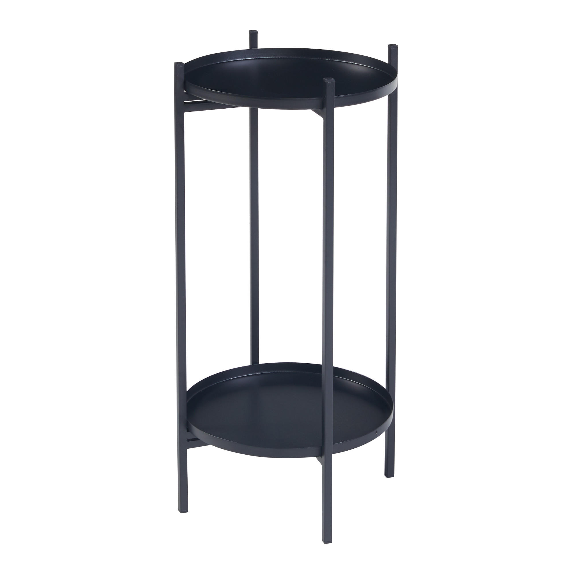 PFLANZENREGAL Tuusula - Schwarz, Metall (25/25/54cm) - [en.casa]